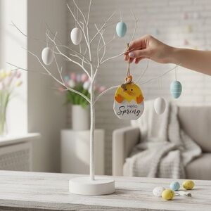 Hobby Lobby “Hello Spring” Chick & Bunny in a Basket Ornaments 2pc. Set NWT